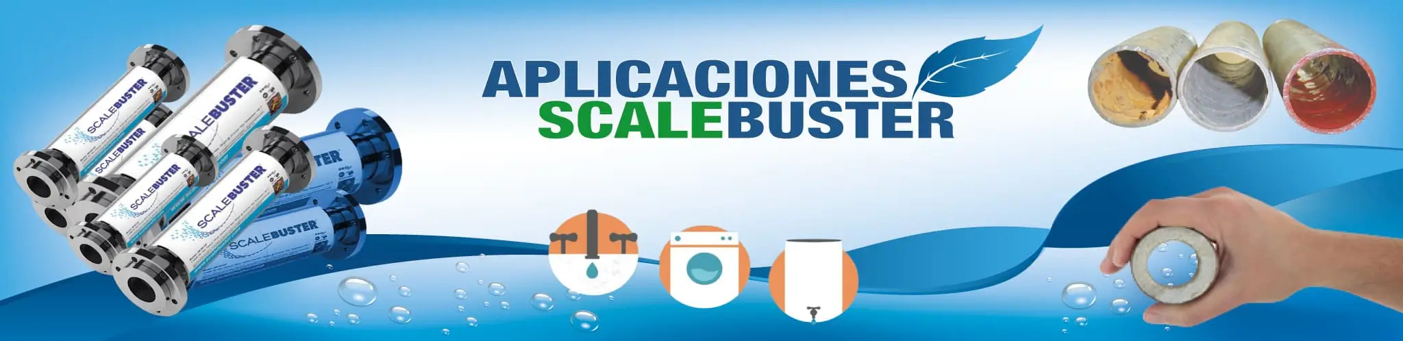 Aplicaciones y usos descalcificador ScaleBuster