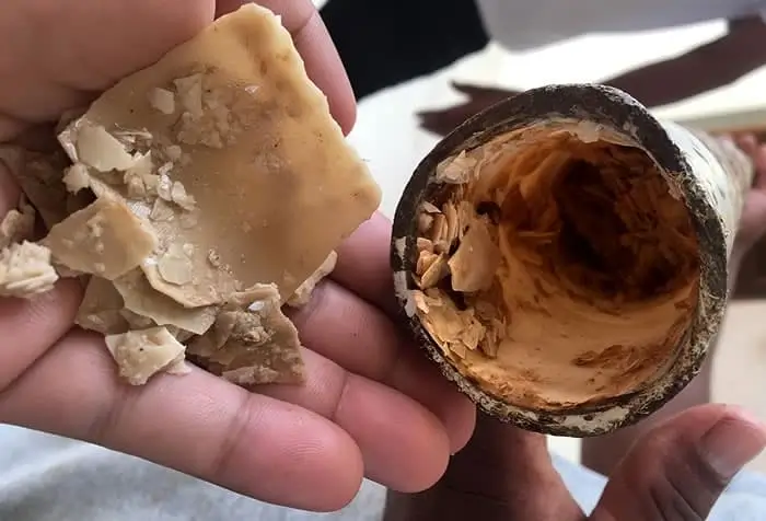 Formación de cal en tuberías