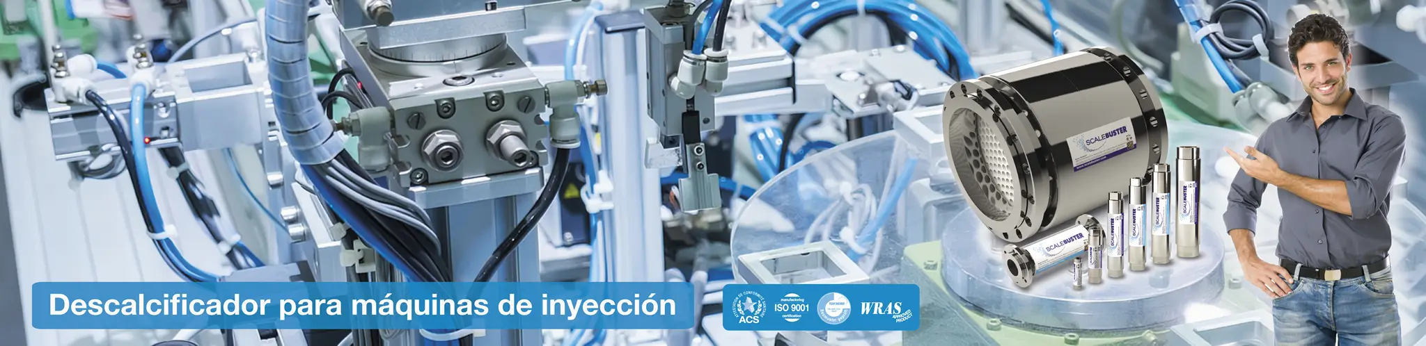 descalcificador para máquinas de inyección