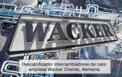 Descalcificador intercambiadores de calor